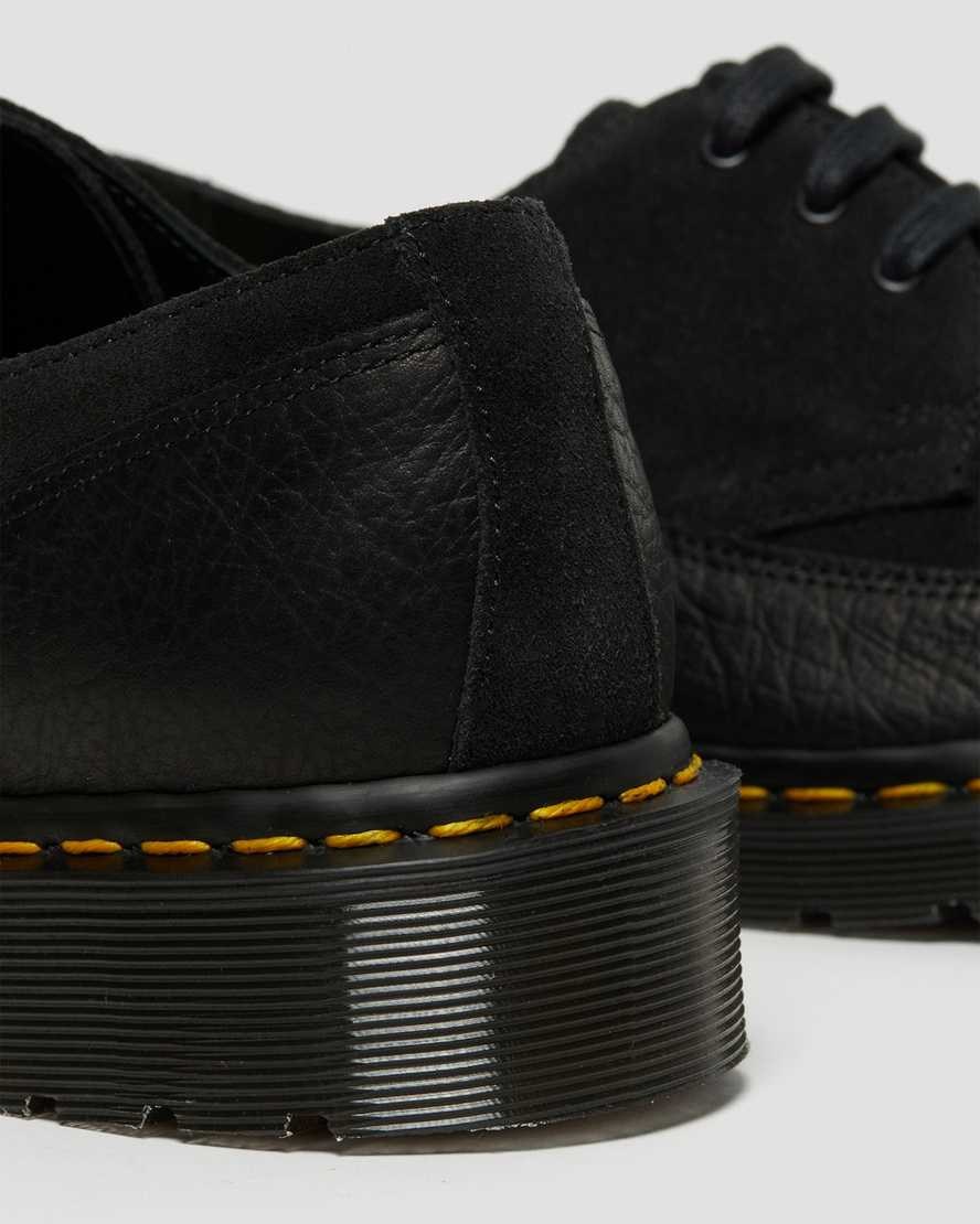 Women's Dr Martens 1461 Guard Made in England Leather Oxford Shoes Black Durango | 309DTGLCP