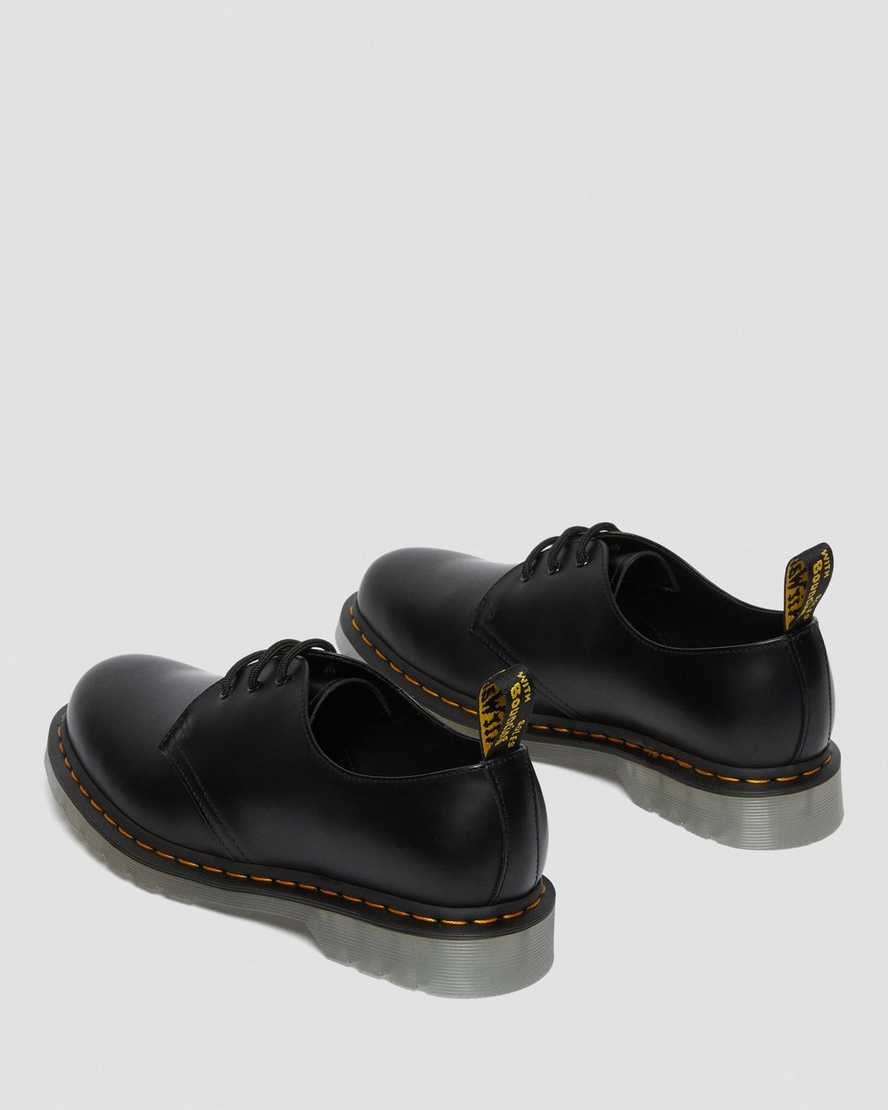 Women's Dr Martens 1461 Iced Smooth Leather Oxford Shoes Black Smooth Leather | 027EZCURQ