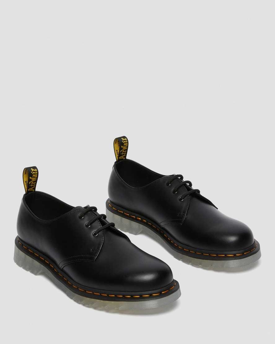 Women's Dr Martens 1461 Iced Smooth Leather Oxford Shoes Black Smooth Leather | 027EZCURQ