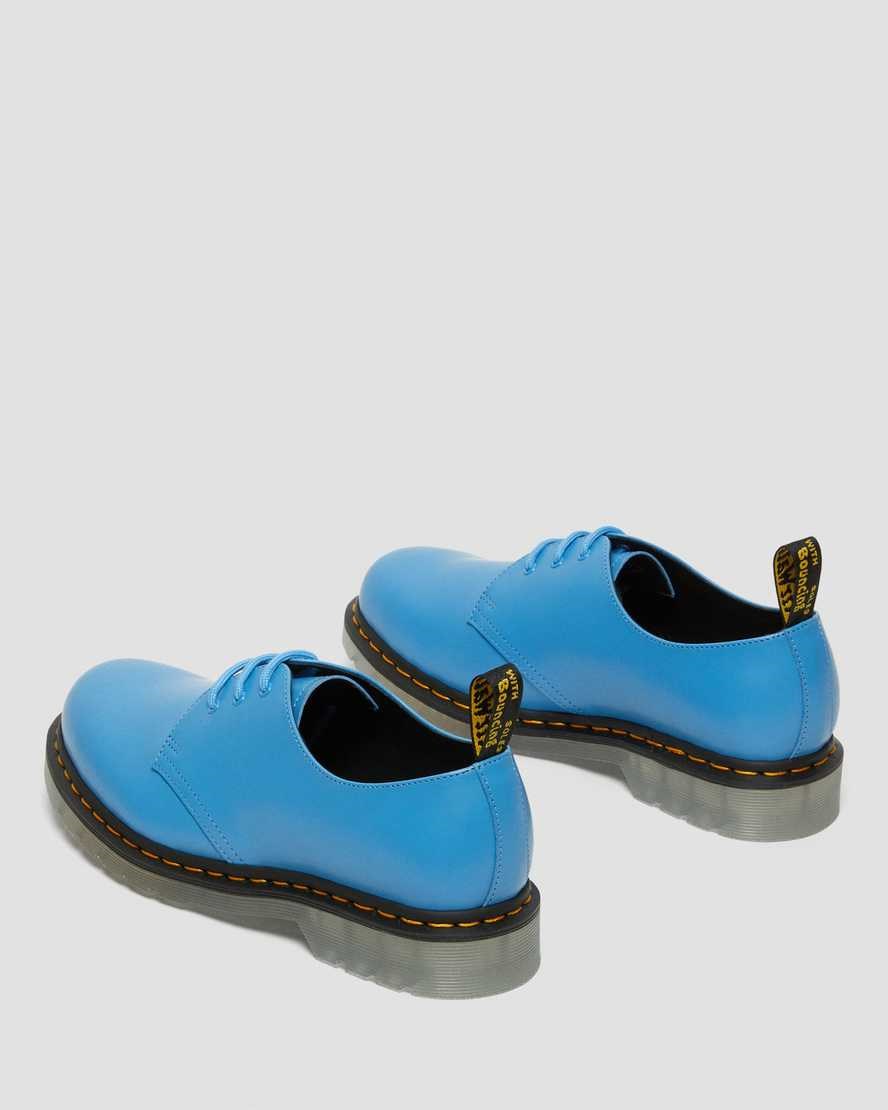 Women's Dr Martens 1461 Iced Smooth Leather Oxford Shoes Blue Smooth Leather | 703EQWSTV