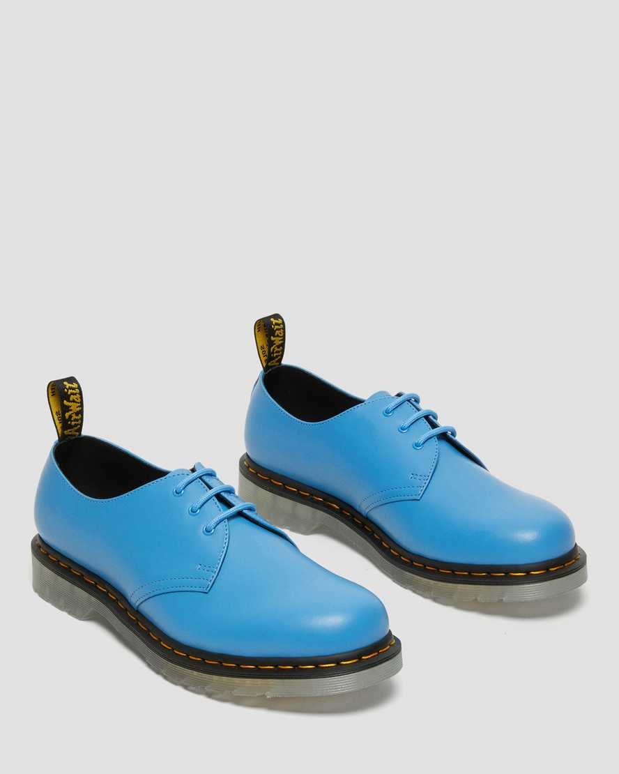 Women's Dr Martens 1461 Iced Smooth Leather Oxford Shoes Blue Smooth Leather | 703EQWSTV