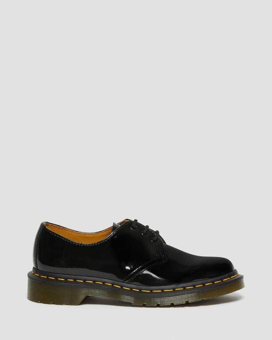 Women's Dr Martens 1461 Patent Leather Patent Shoes Black Patent Lamper | 754LYREUB