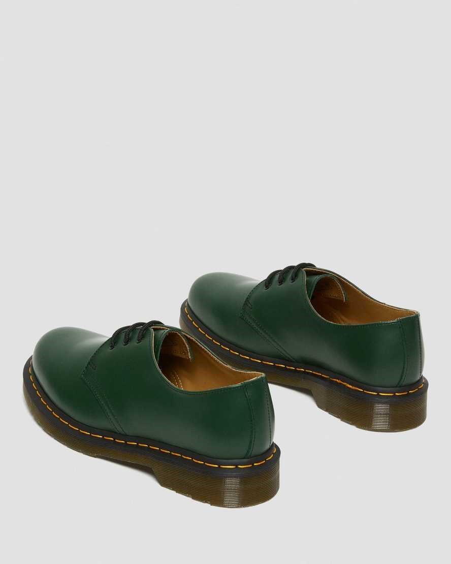 Women's Dr Martens 1461 Smooth Leather Oxford Shoes Green Smooth Leather | 178MIZCEW