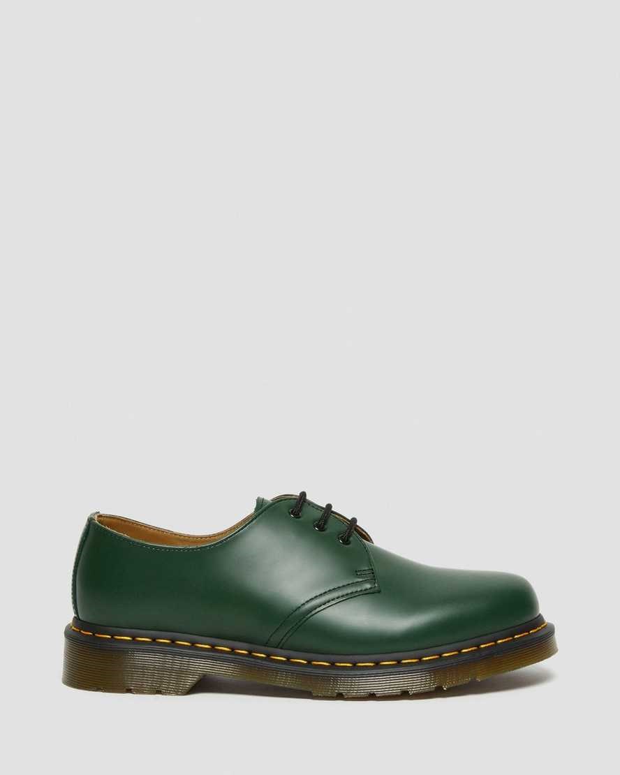 Women's Dr Martens 1461 Smooth Leather Oxford Shoes Green Smooth Leather | 178MIZCEW