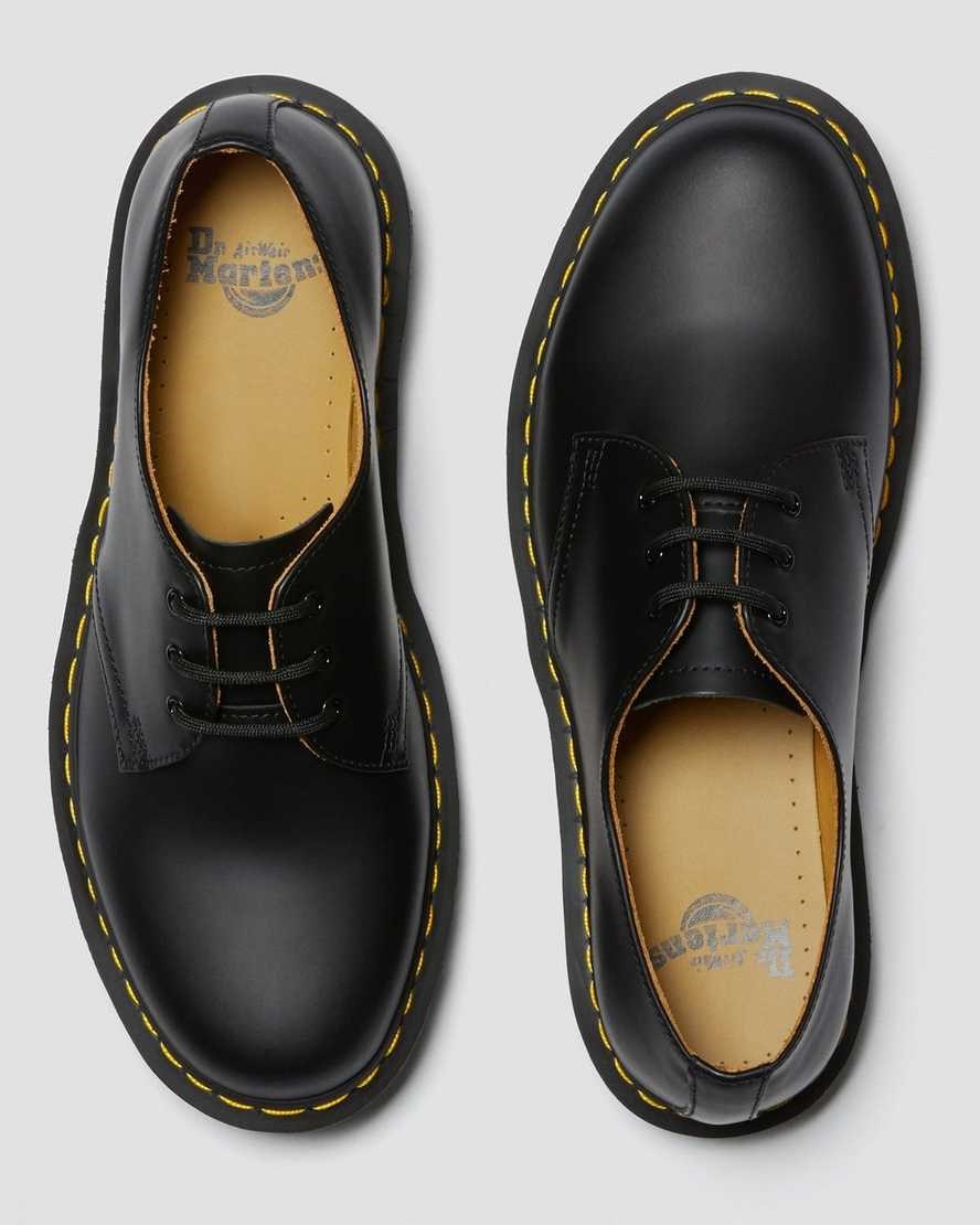 Women's Dr Martens 1461 Smooth Leather Oxford Shoes Black Smooth Leather | 376DTGLMC