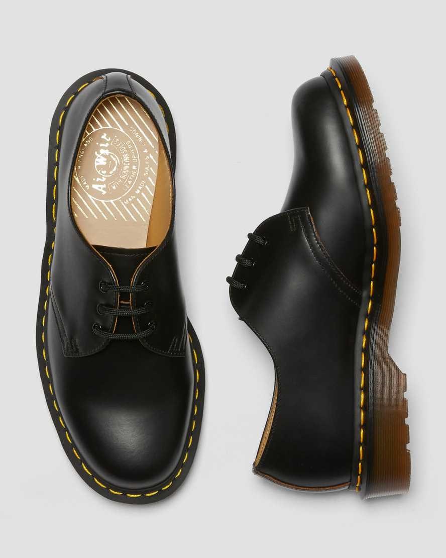 Women's Dr Martens 1461 Vintage Made in England Oxford Shoes Black Quilon | 294LZJXPE