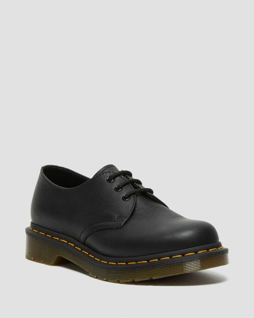 Women's Dr Martens 1461 Virginia Leather Oxford Shoes Black Virginia | 249EPYRQN