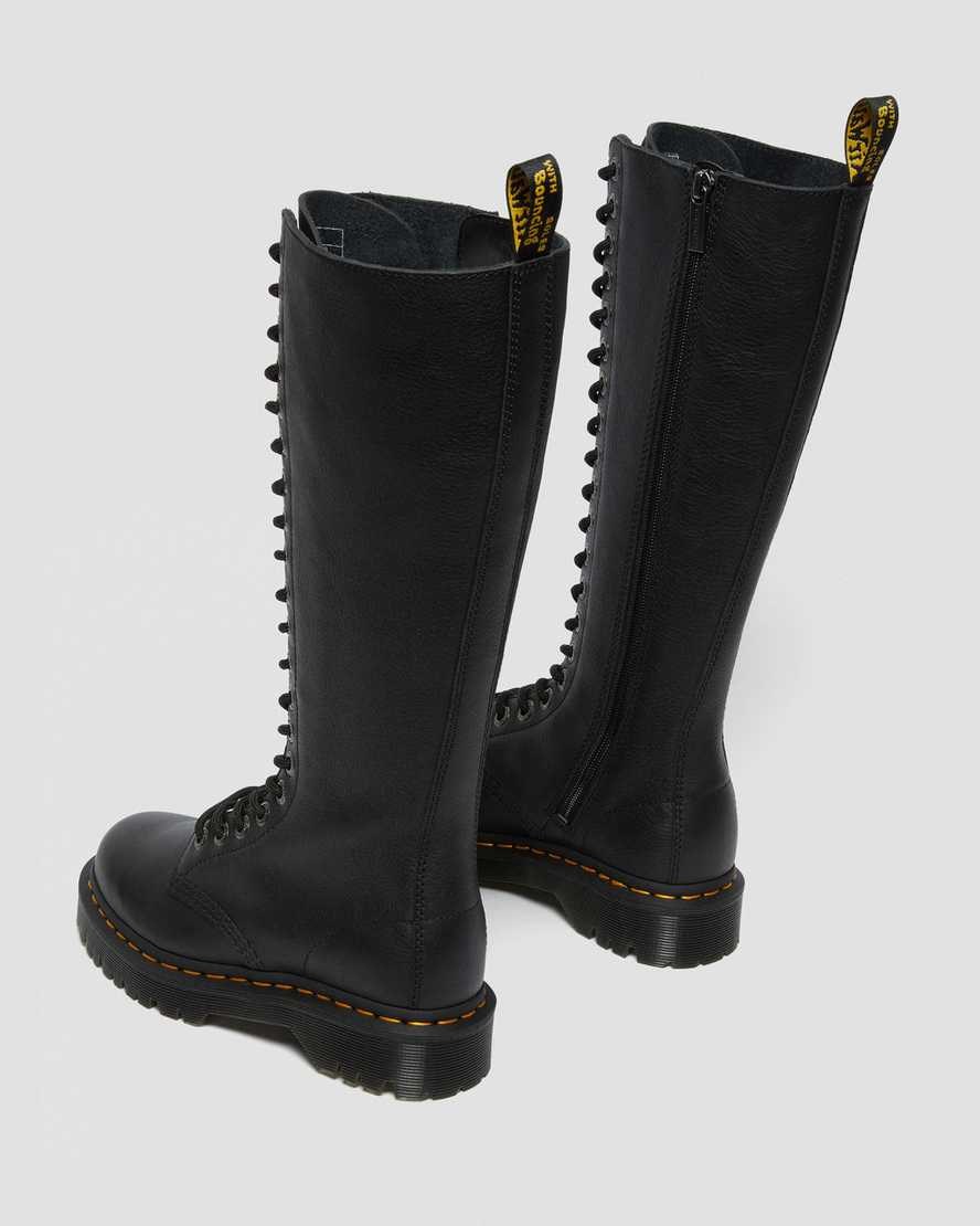 Women's Dr Martens 1B60 Bex Pisa Leather Zip Up Boots Black Pisa | 483PLHJZI