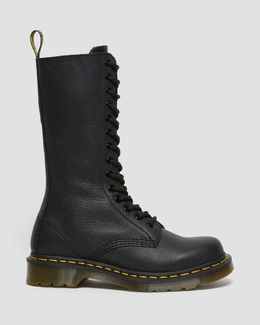 Women's Dr Martens 1B99 Virginia Leather Lace Up Boots Black Virginia | 417RULSMQ