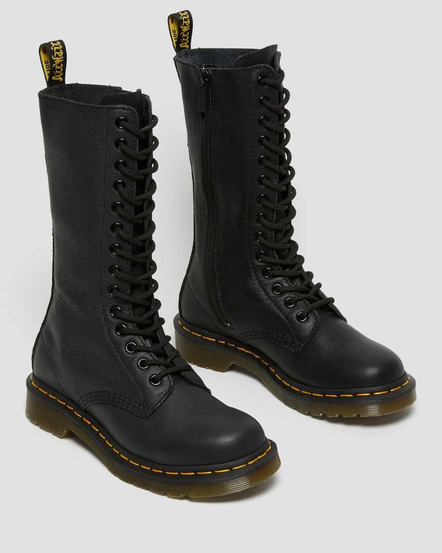 Women's Dr Martens 1B99 Virginia Leather Lace Up Boots Black Virginia | 417RULSMQ