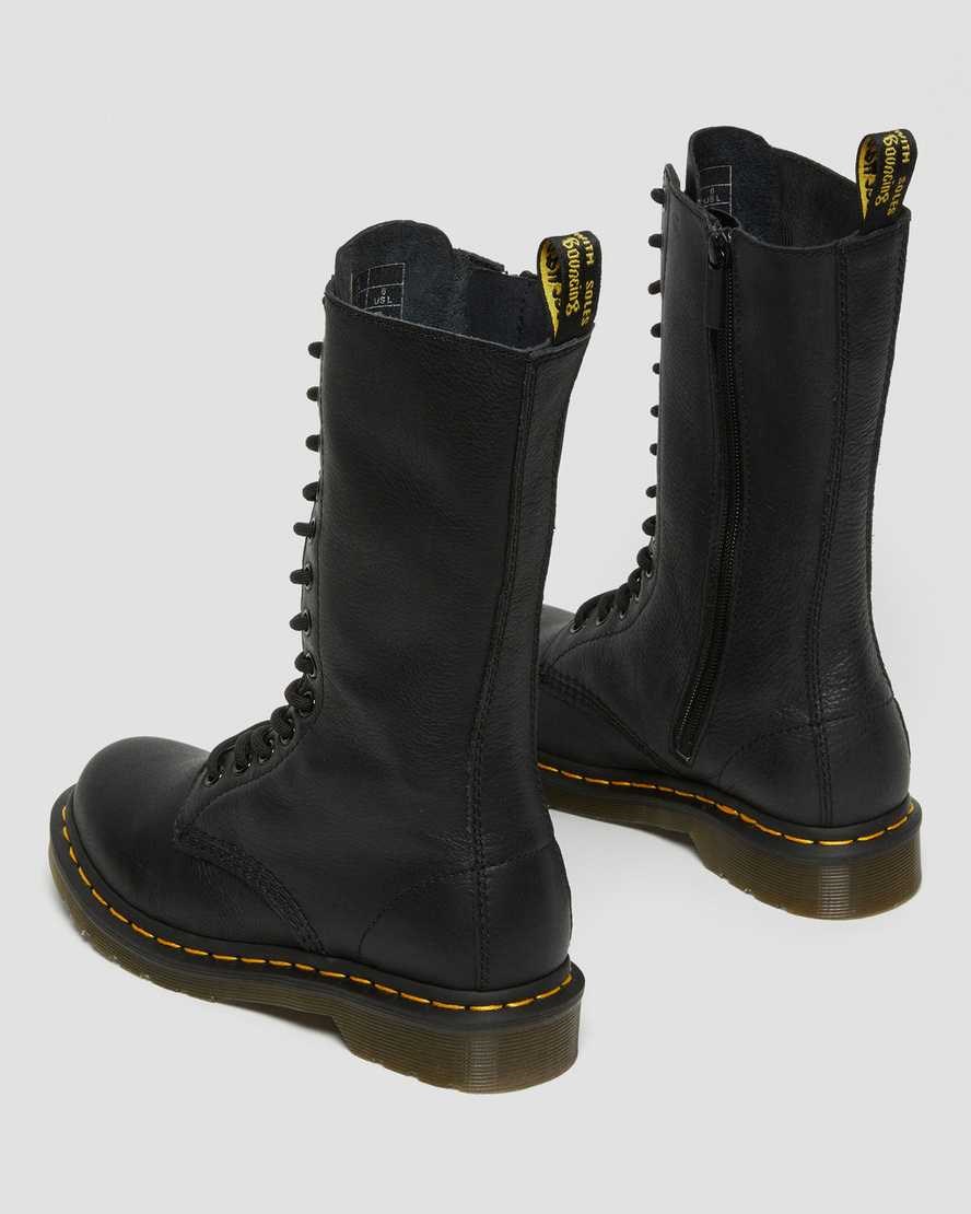 Women's Dr Martens 1B99 Virginia Leather Lace Up Boots Black Virginia | 417RULSMQ