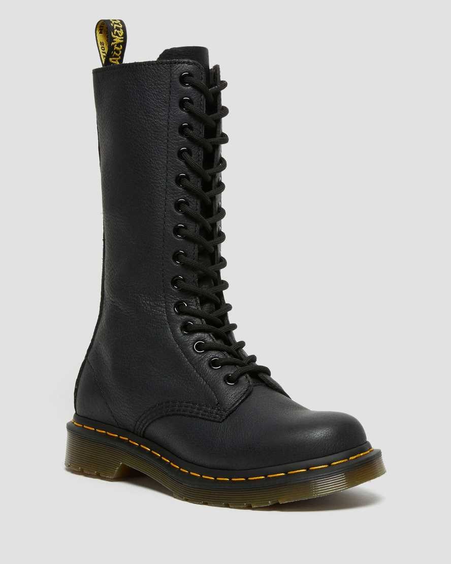 Women\'s Dr Martens 1B99 Virginia Leather Lace Up Boots Black Virginia | 417RULSMQ