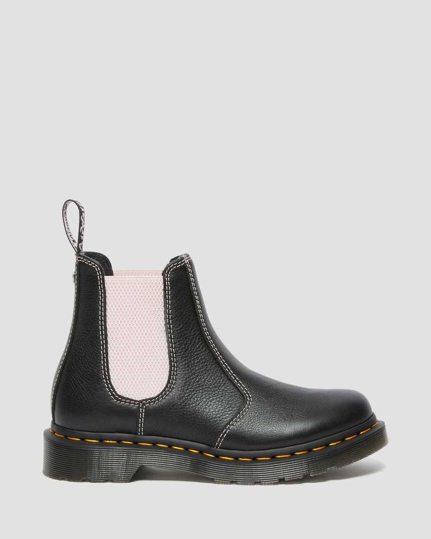 Women's Dr Martens 2976 Contrast Leather Chelsea Boots Black Virginia | 348DZFLGO