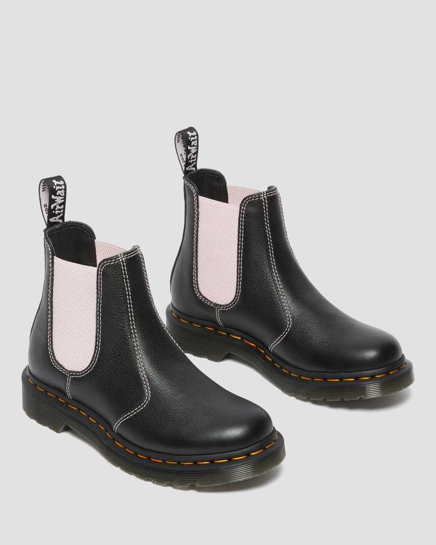 Women's Dr Martens 2976 Contrast Leather Ankle Boots Black Virginia | 781NGDUAX