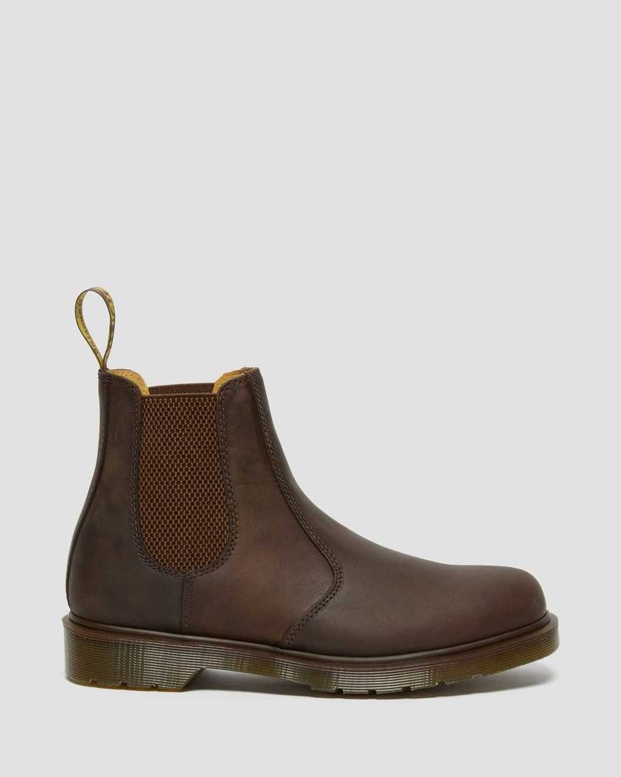 Women's Dr Martens 2976 Crazy Horse Leather Chelsea Boots Brown Crazy Horse Leather | 175VGHYTM