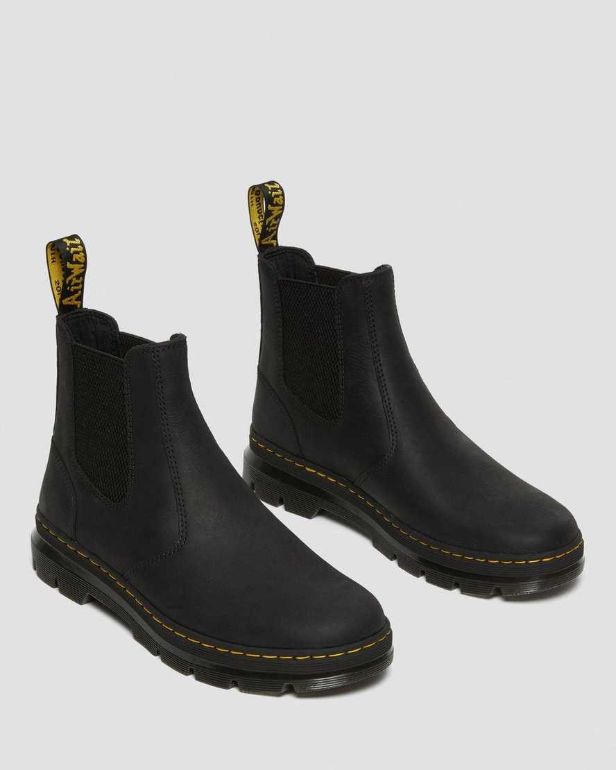 Women's Dr Martens 2976 Leather Casual Chelsea Boots Black Wyoming | 896XTCNKU