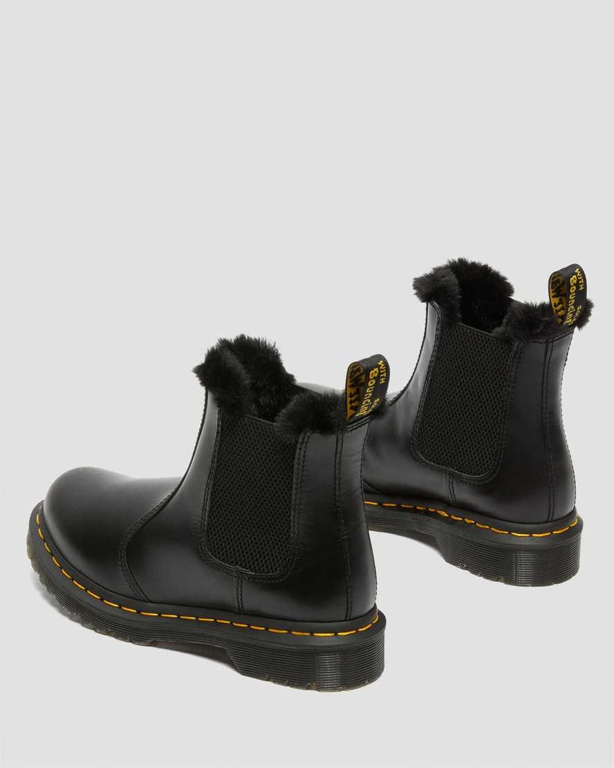 Women's Dr Martens 2976 Leonore Faux Fur Lined Chelsea Boots Dark Grey Atlas | 284BLNMGP