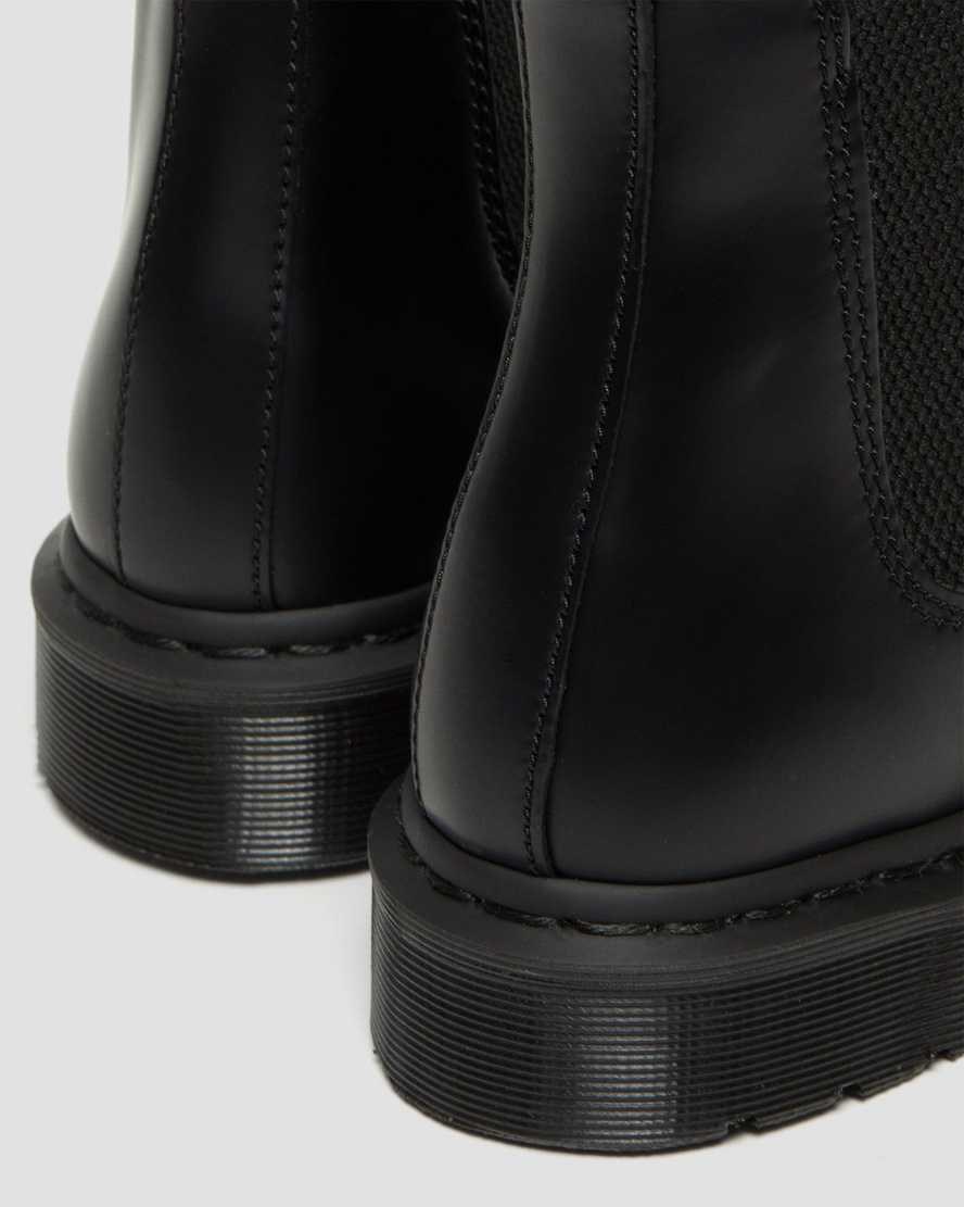 Women's Dr Martens 2976 Mono Smooth Leather Ankle Boots Black Smooth Leather | 456GUVAME