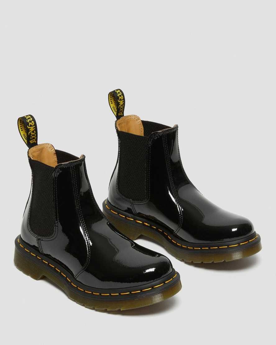 Women's Dr Martens 2976 Patent Leather Ankle Boots Black Patent Lamper | 793TQCOJF