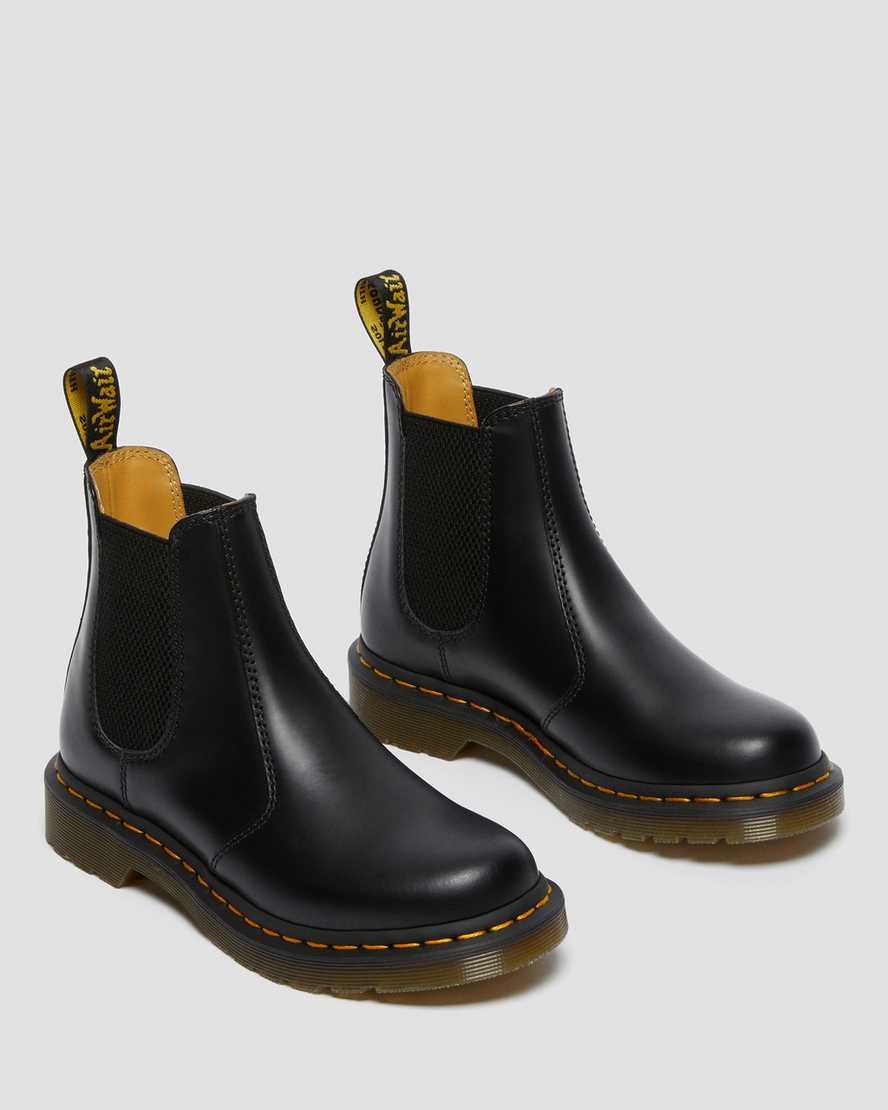 Women's Dr Martens 2976 Smooth Leather Chelsea Boots Black Smooth Leather | 543AYECNM