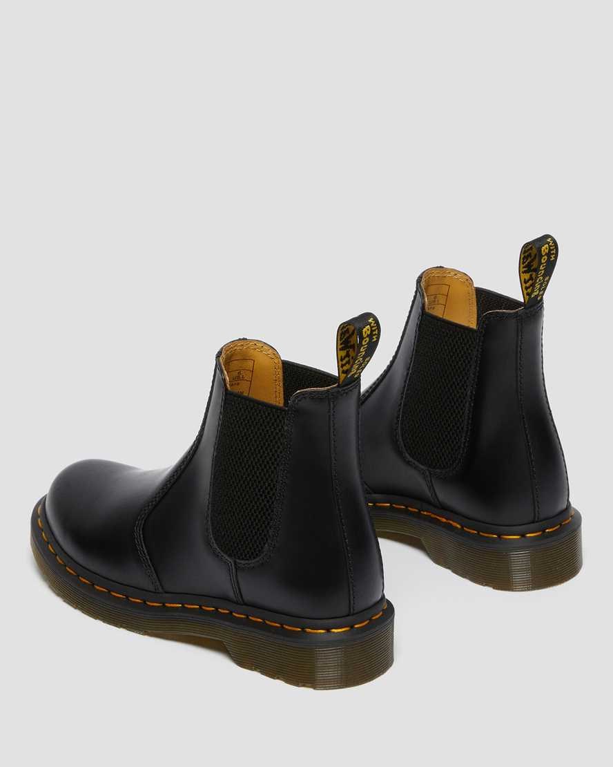 Women's Dr Martens 2976 Smooth Leather Chelsea Boots Black Smooth Leather | 543AYECNM