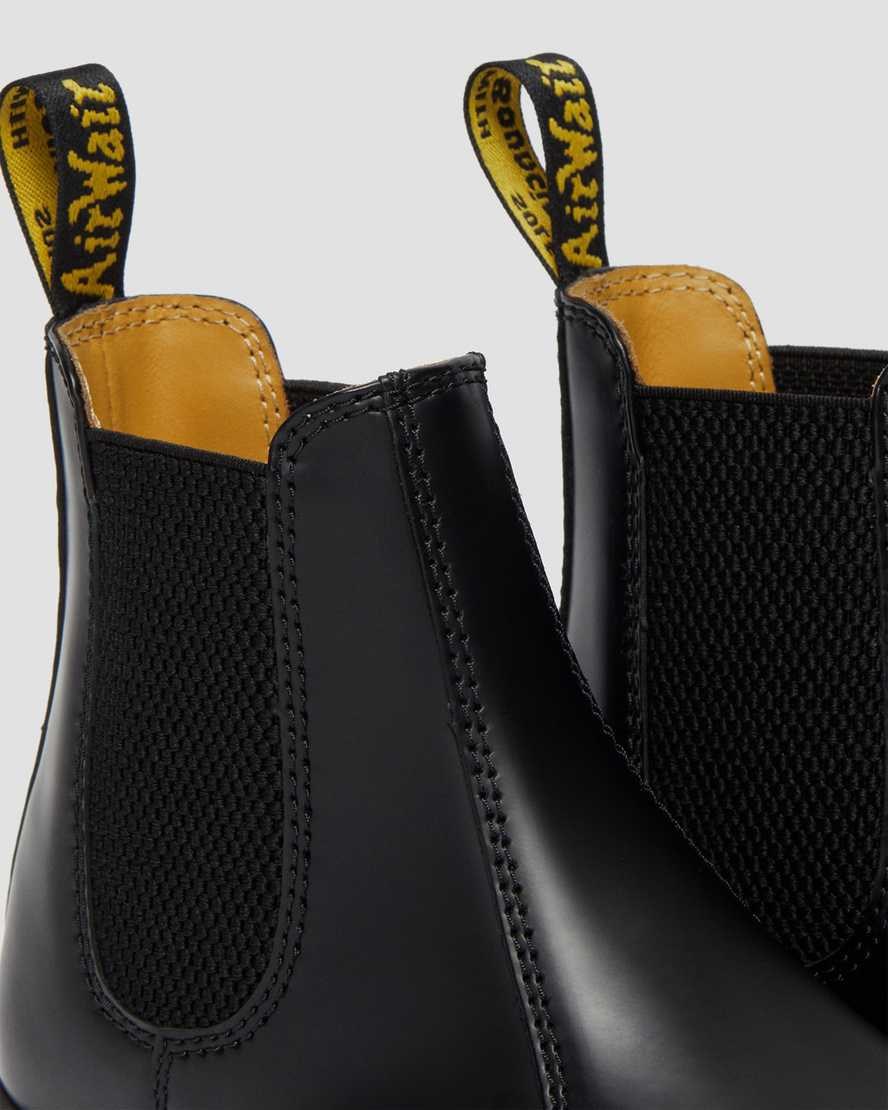 Women's Dr Martens 2976 Smooth Leather Chelsea Boots Black Smooth Leather | 543AYECNM