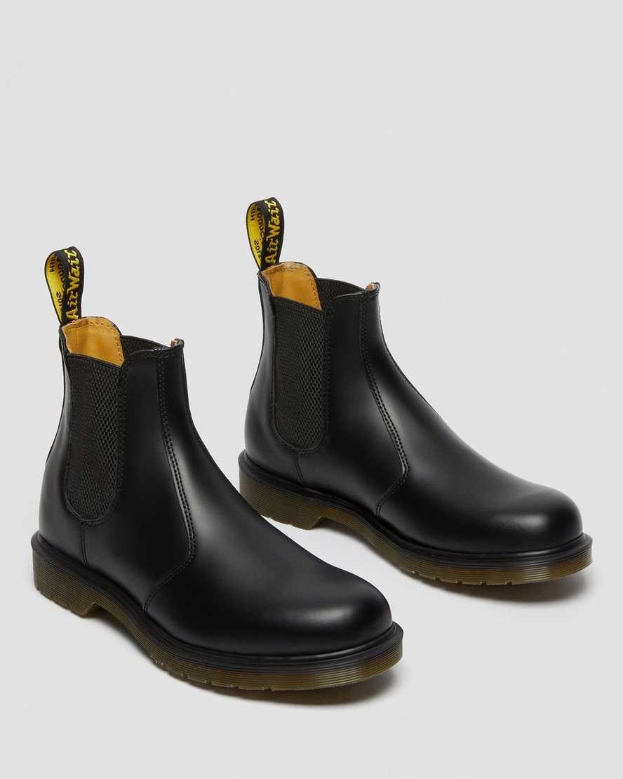 Women's Dr Martens 2976 Smooth Leather Chelsea Boots Black Smooth Leather | 901RCMPKB