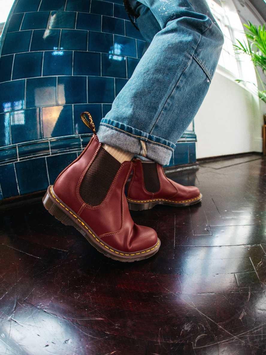 Women's Dr Martens 2976 Vintage Made In England Ankle Boots Red Quilon | 709XODFMS