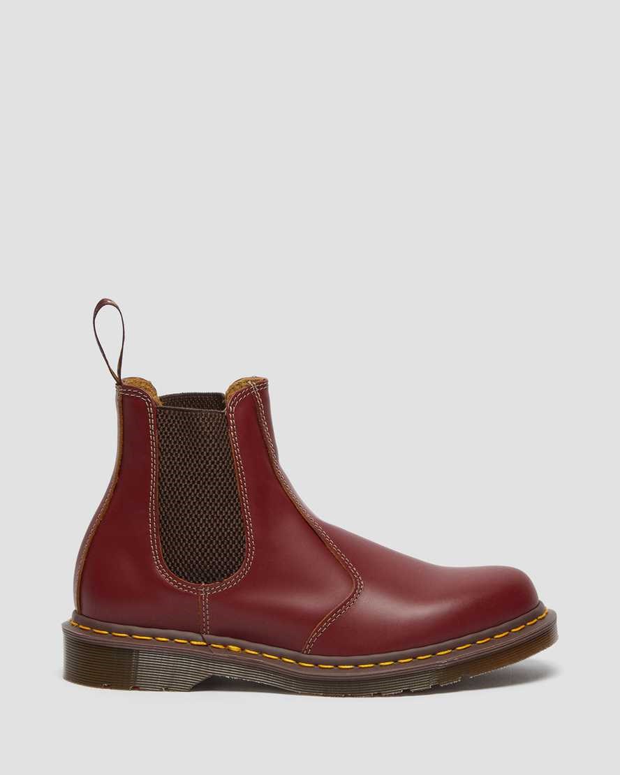 Women's Dr Martens 2976 Vintage Made In England Chelsea Boots Red Quilon | 908BXYVFK