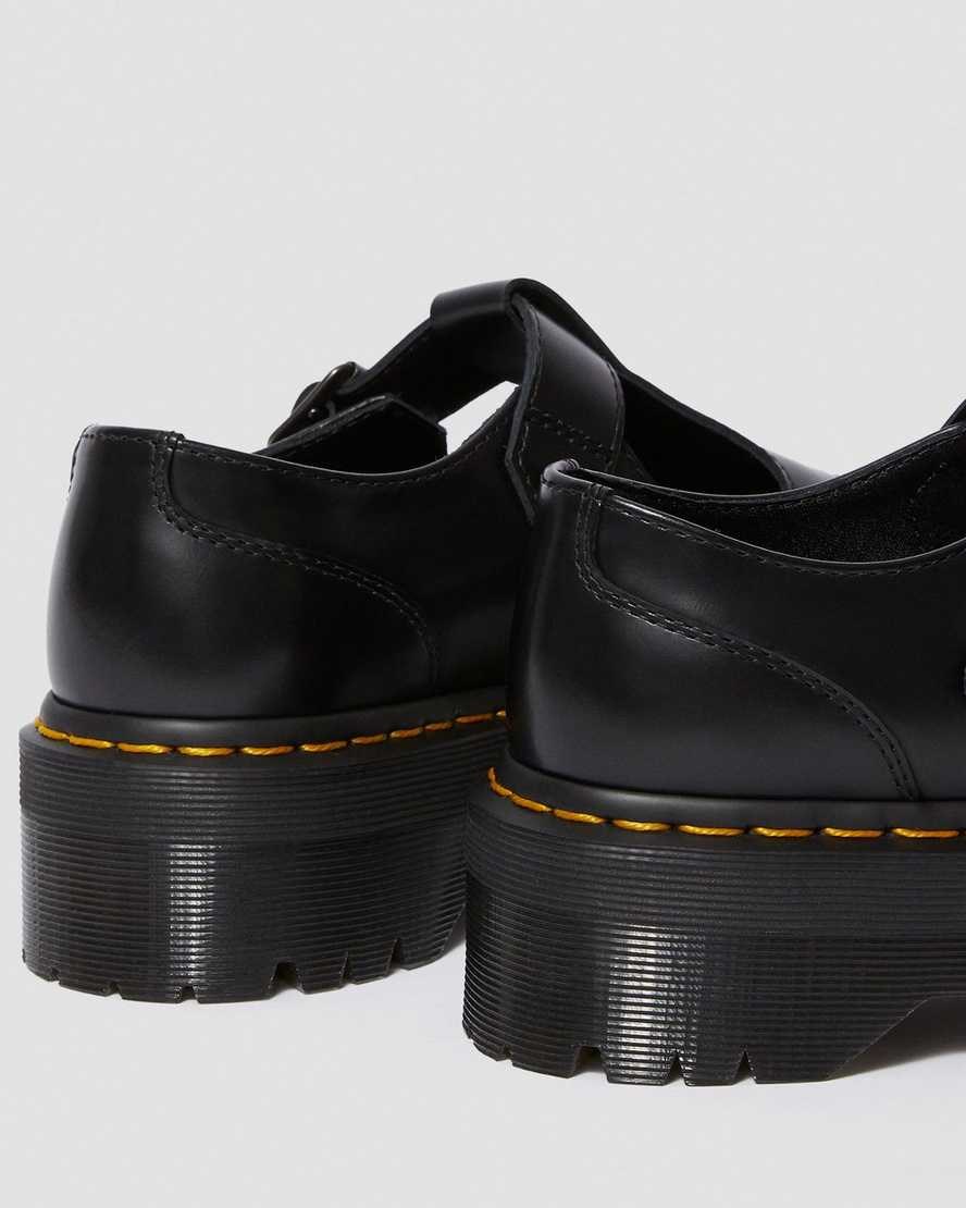 Women's Dr Martens Bethan Polished Smooth Leather Mary Jane Shoes Black Polished Smooth | 809PVMHZC