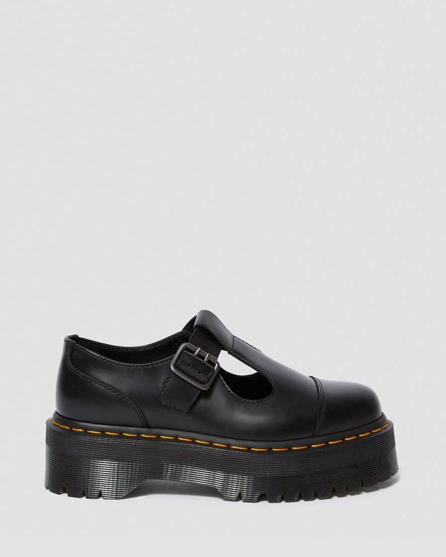 Women's Dr Martens Bethan Polished Smooth Leather Mary Jane Shoes Black Polished Smooth | 809PVMHZC