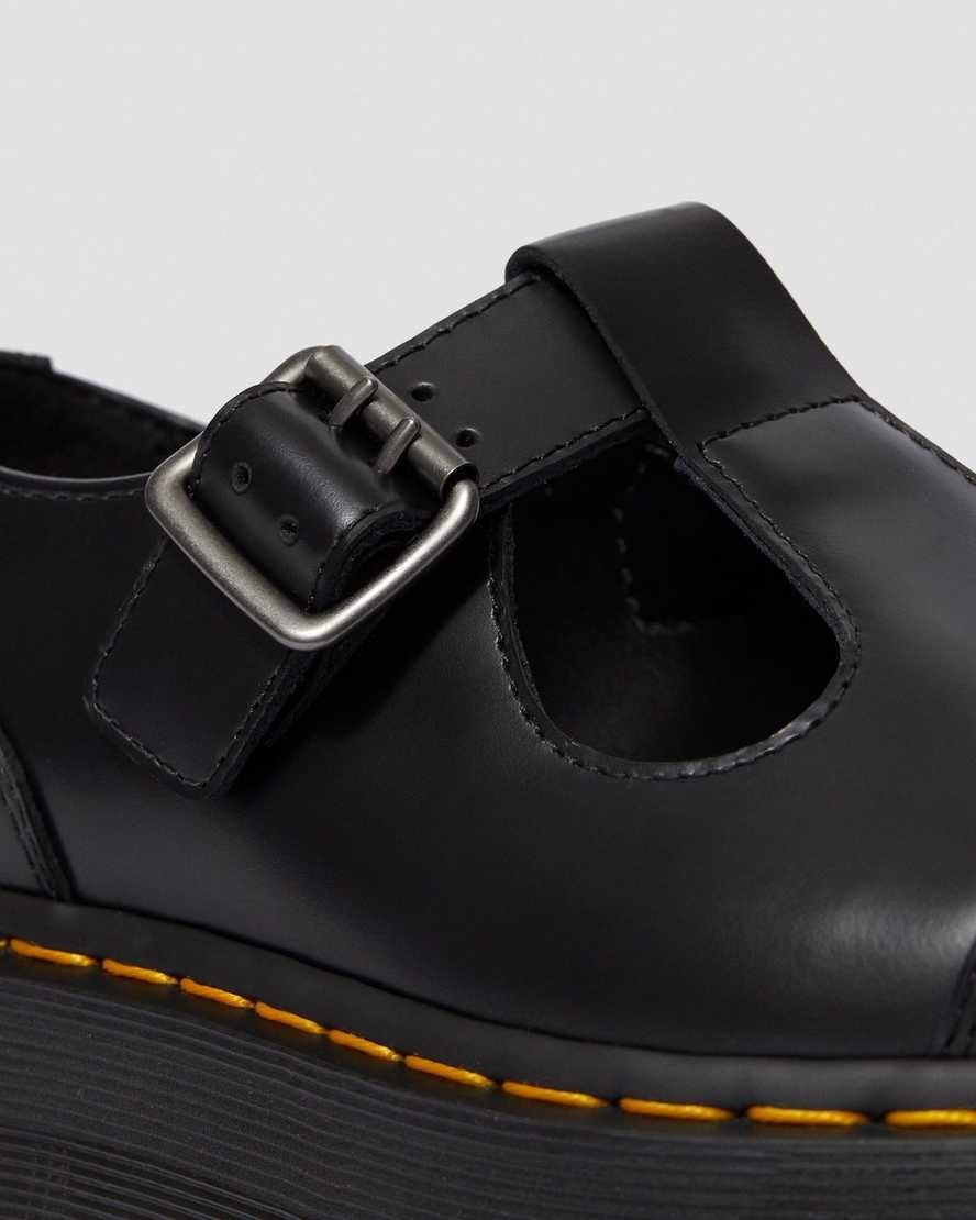 Women's Dr Martens Bethan Polished Smooth Leather Mary Jane Shoes Black Polished Smooth | 809PVMHZC