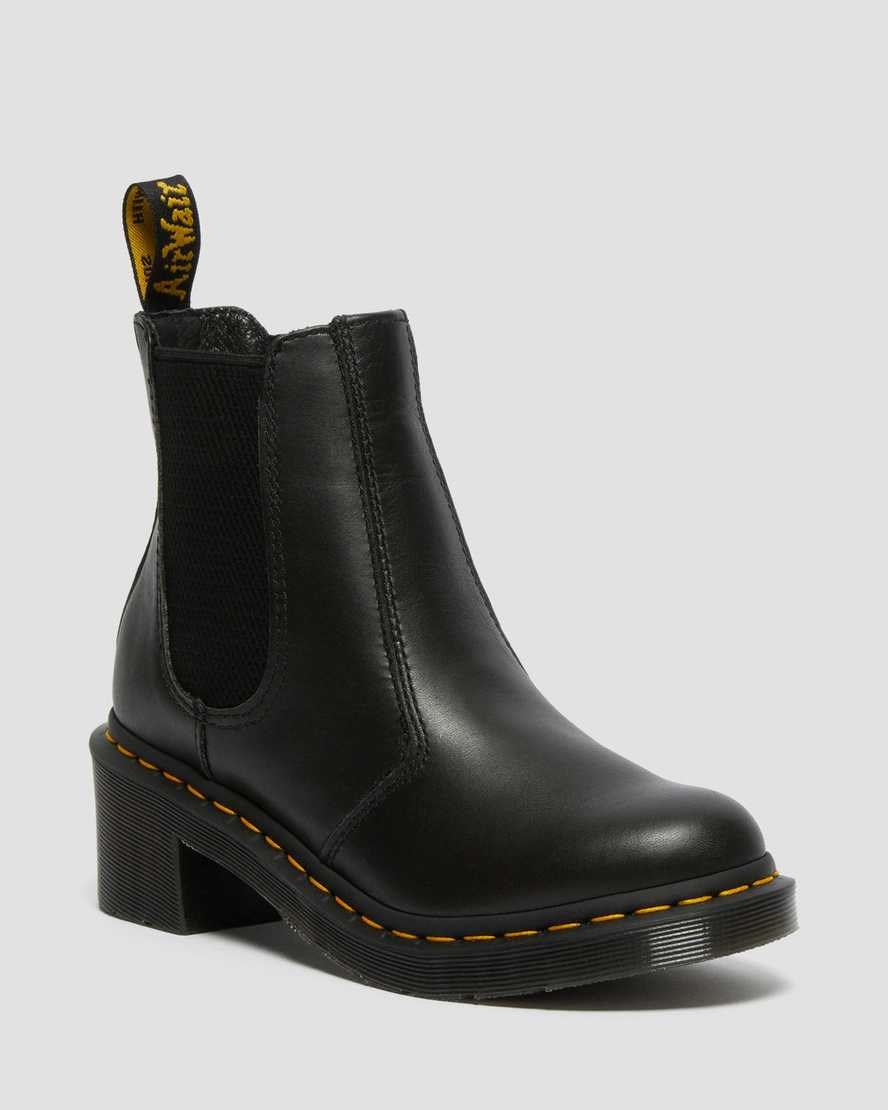 Women's Dr Martens Cadence Leather Ankle Boots Black Wanama | 832DAJXYE