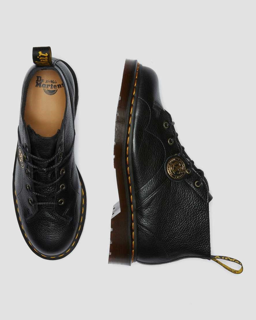 Women's Dr Martens Church Buckingham Leather Lace Up Boots Black Buckingham | 138DCHKVN