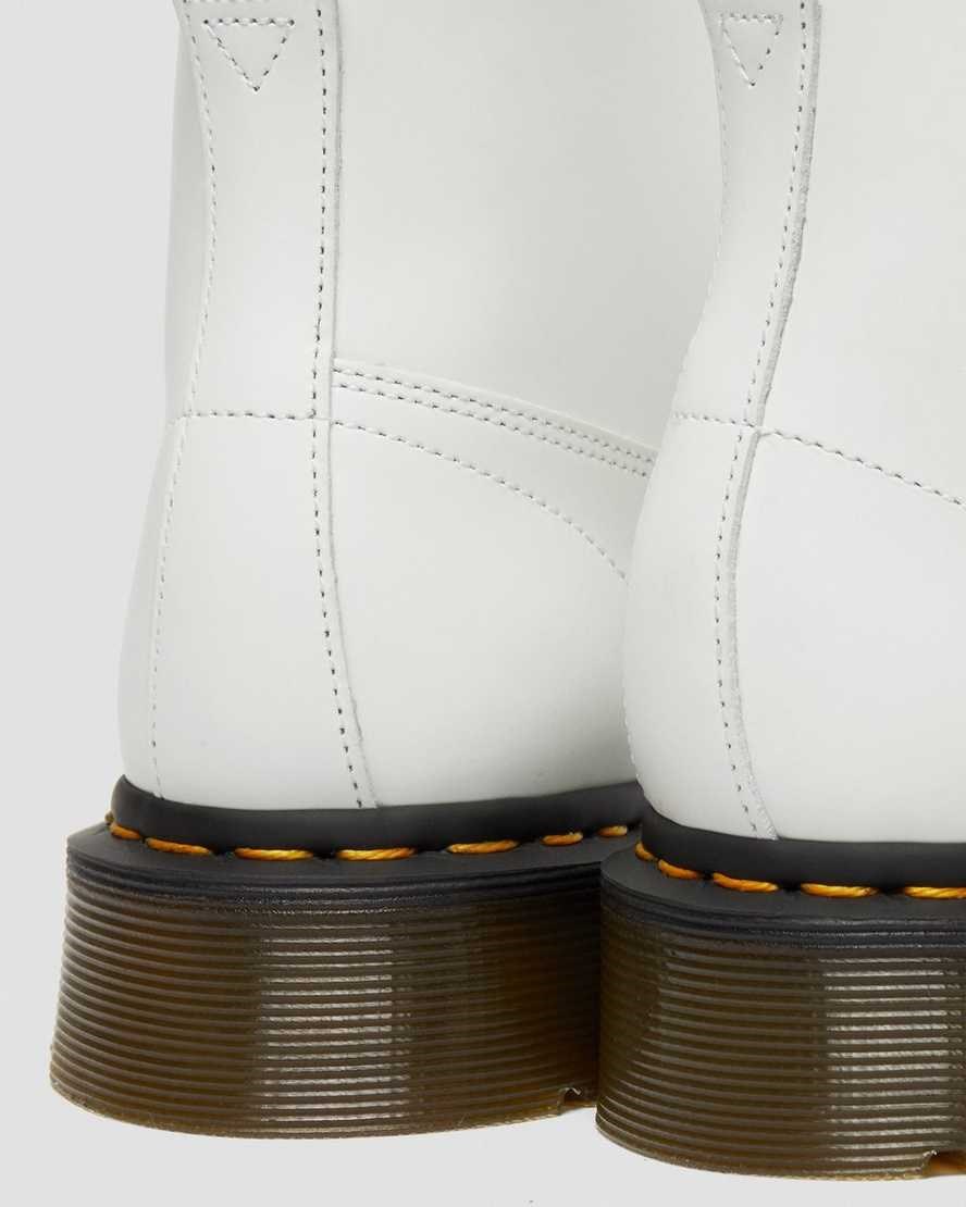 Women's Dr Martens Church Smooth Leather Monkey Ankle Boots White Smooth Leather | 983GQZEJX