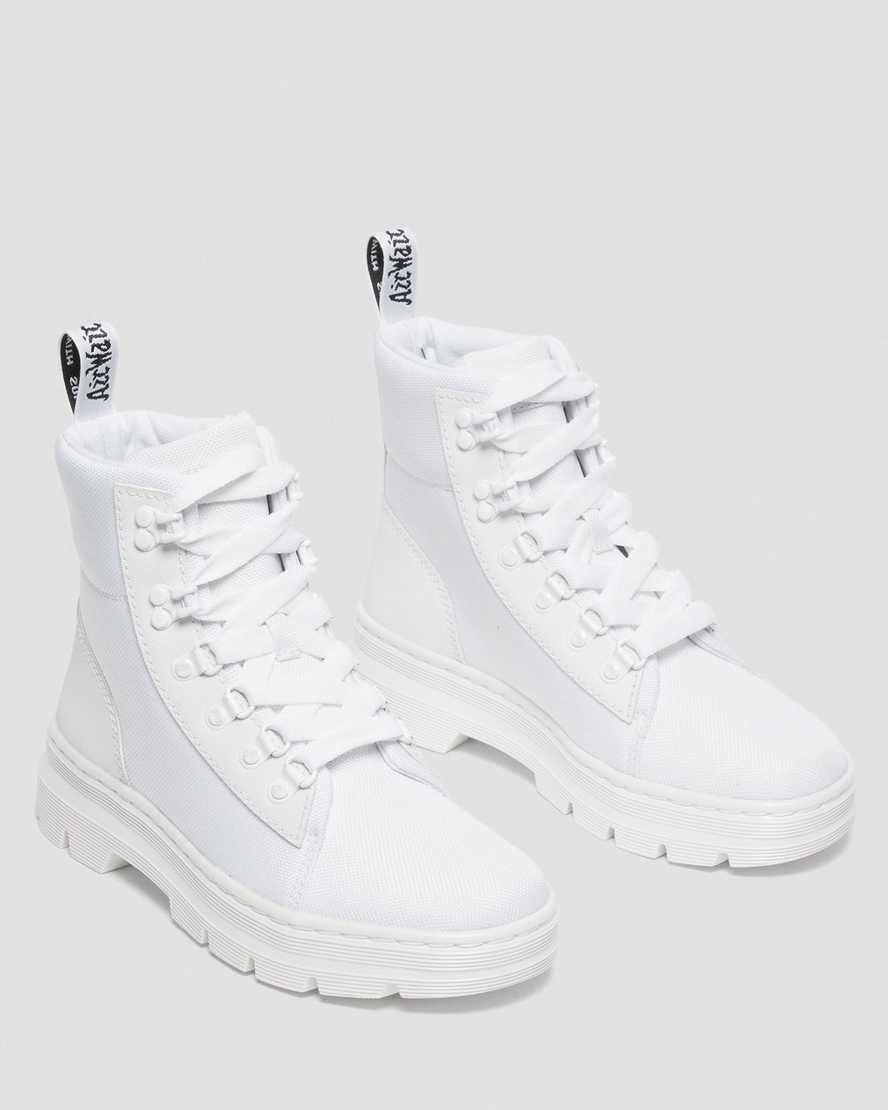 Women's Dr Martens Combs Poly Ankle Boots White Ajax | 630RHUKJT