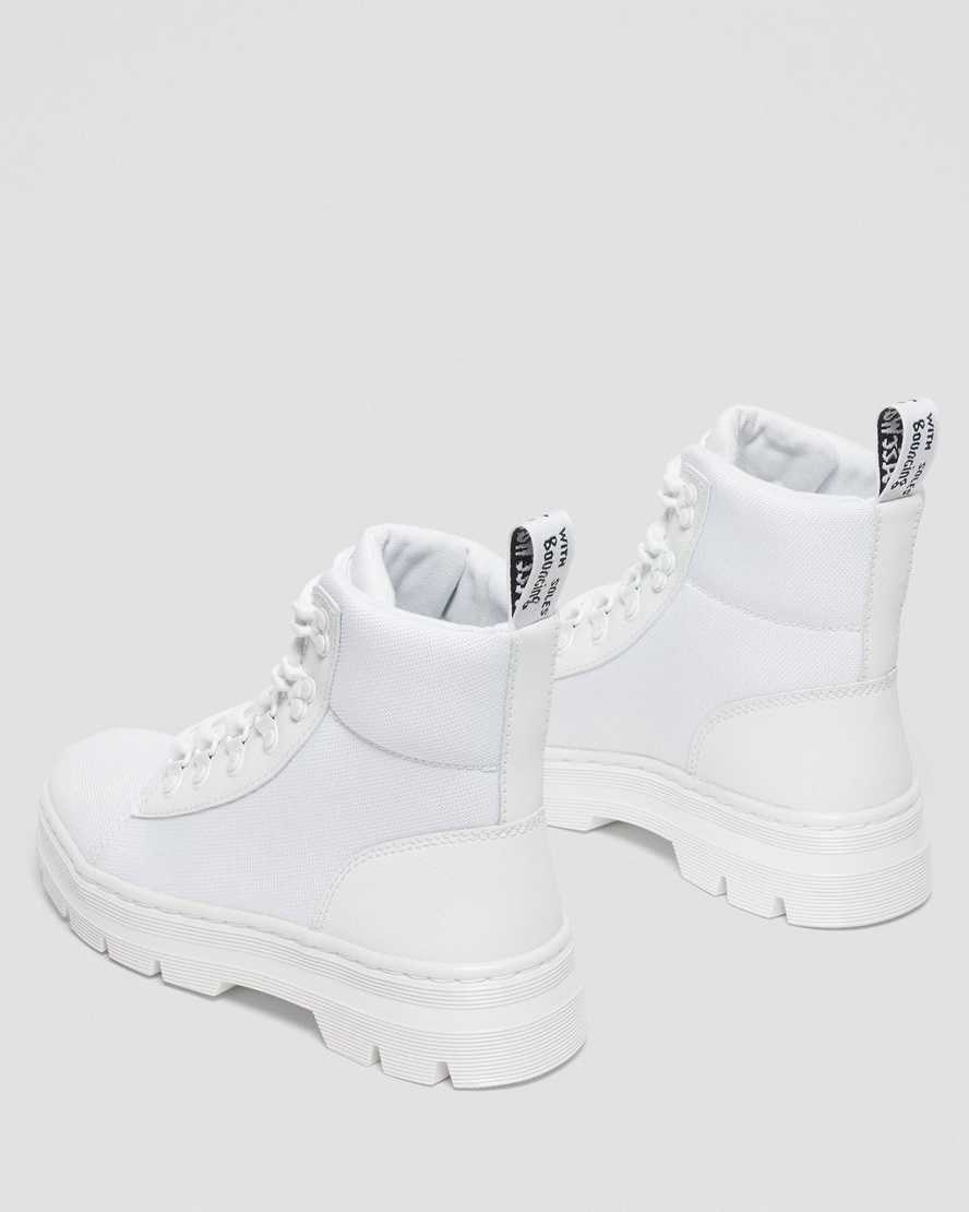 Women's Dr Martens Combs Poly Ankle Boots White Ajax | 630RHUKJT