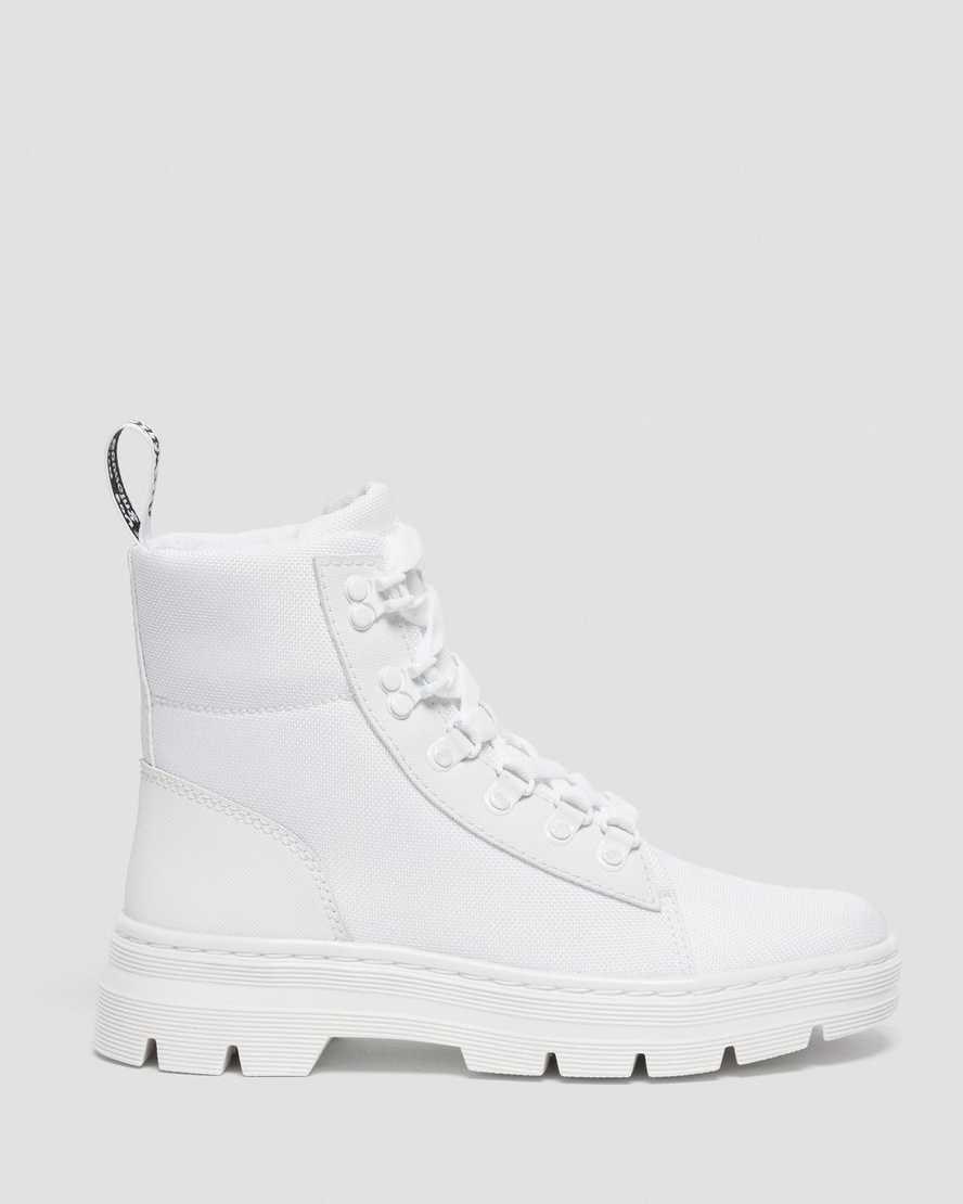 Women's Dr Martens Combs Poly Lace Up Boots White Ajax | 940SHWELR