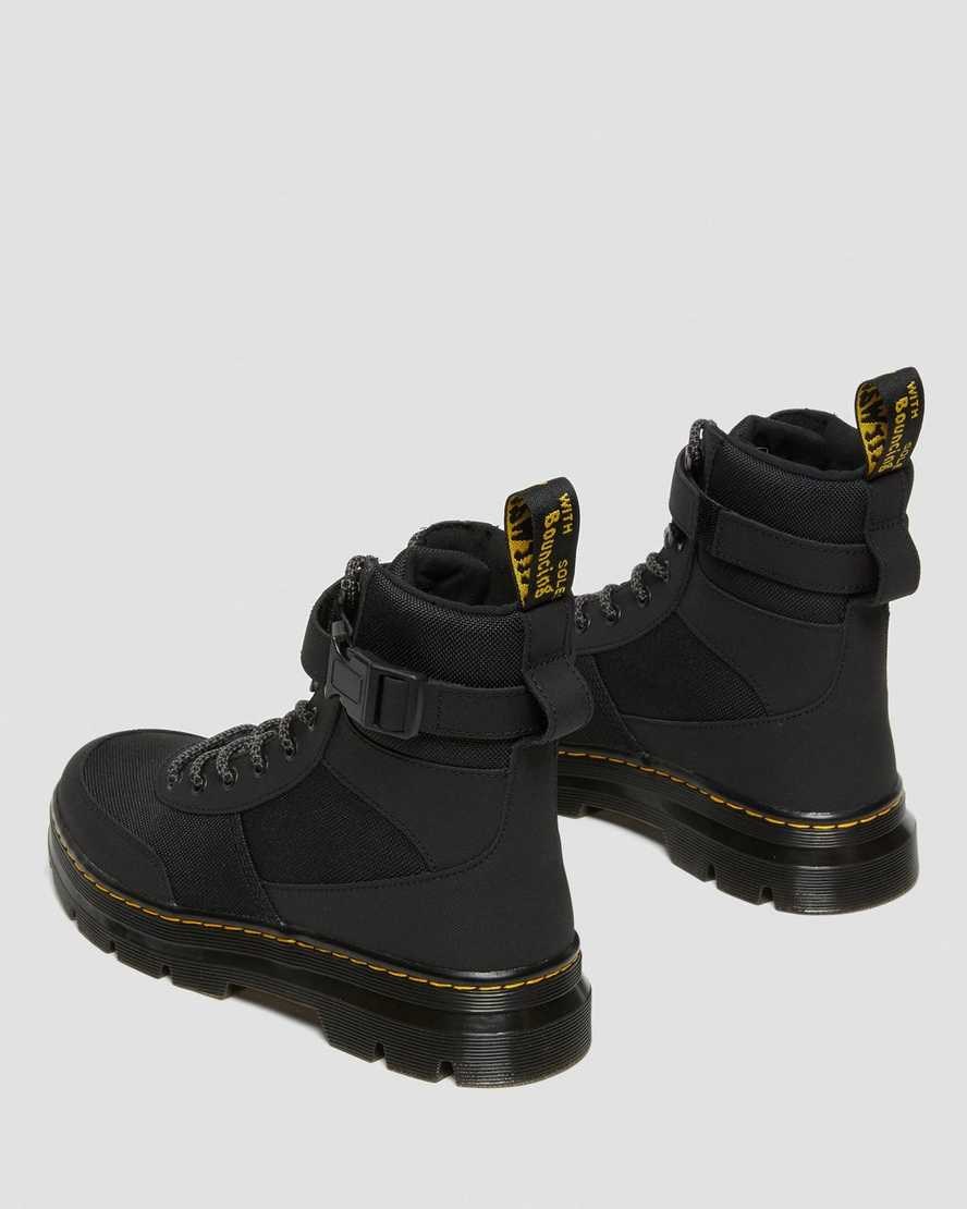 Women's Dr Martens Combs Tech Extra Tough Poly Ankle Boots Black Extra Tough Nylon | 261QPVHMO