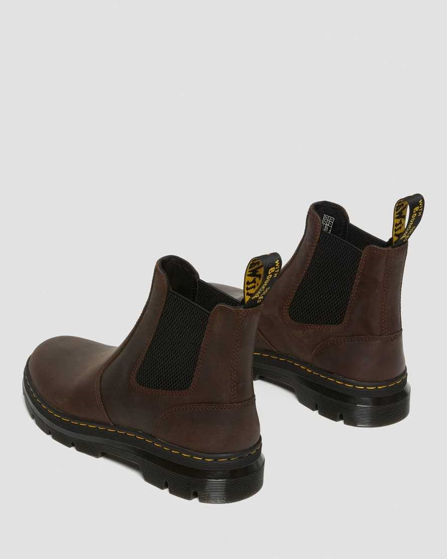 Women's Dr Martens Embury Crazy Horse Leather Ankle Boots Brown Crazy Horse Leather | 258EQKRAY