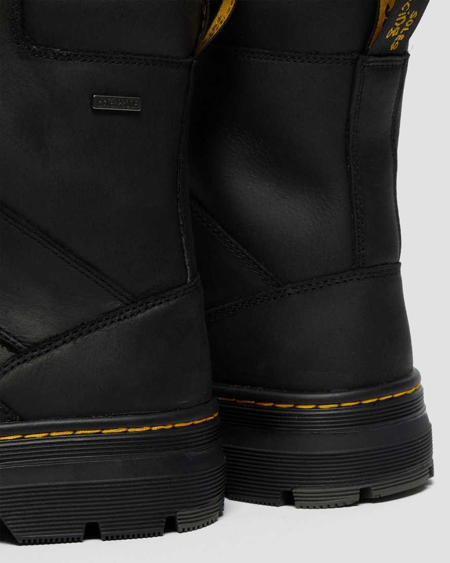 Women's Dr Martens Iowa Waterproof Poly Ankle Boots Black Republic | 685EXBDMC