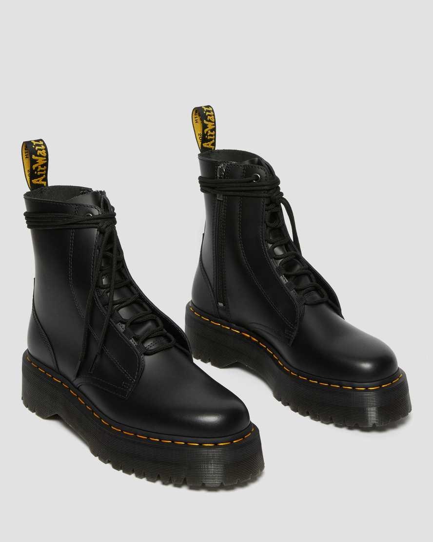 Women's Dr Martens Jarrick Smooth Leather Lace Up Boots Black Smooth Leather | 906YAKMVB