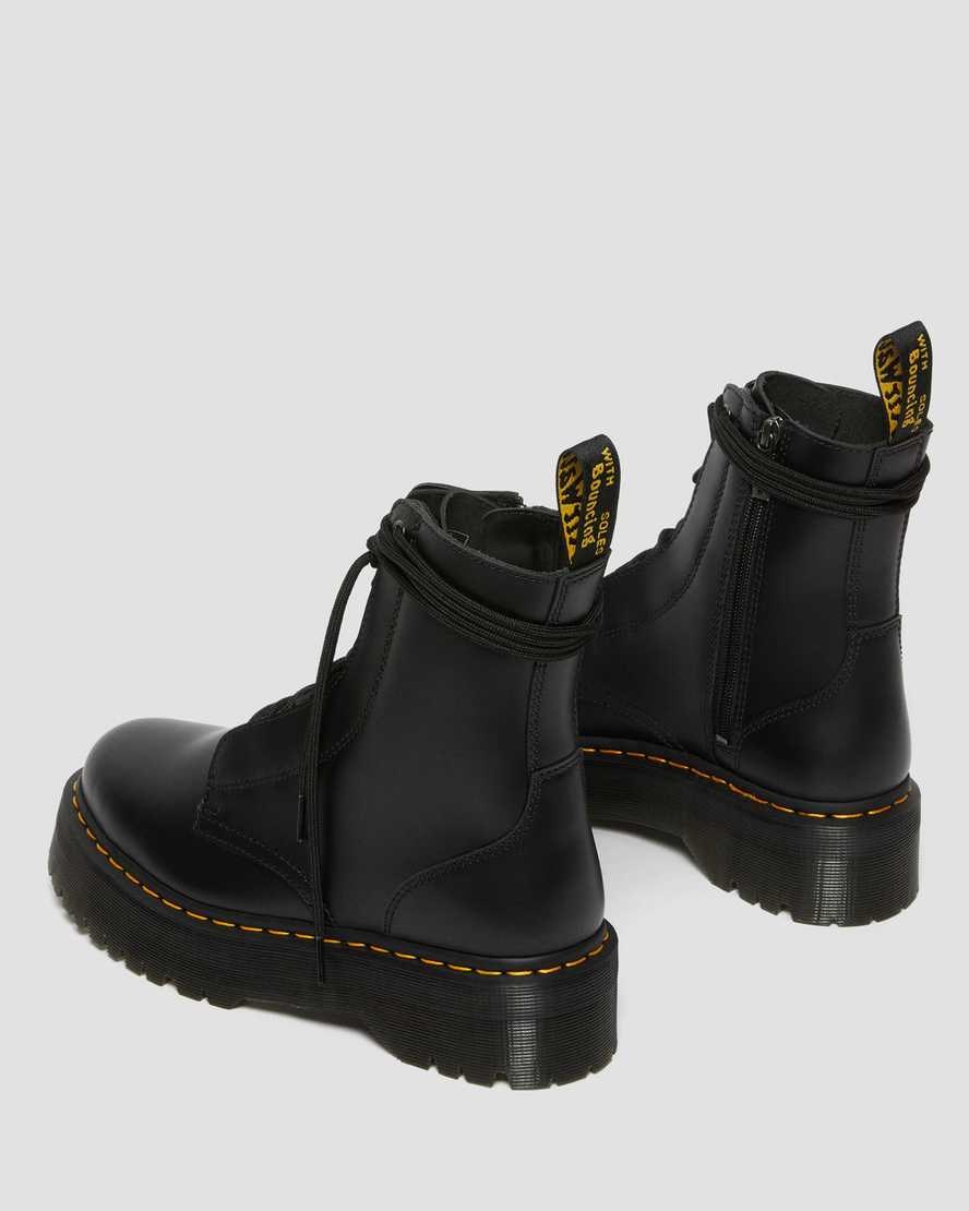 Women's Dr Martens Jarrick Smooth Leather Lace Up Boots Black Smooth Leather | 906YAKMVB