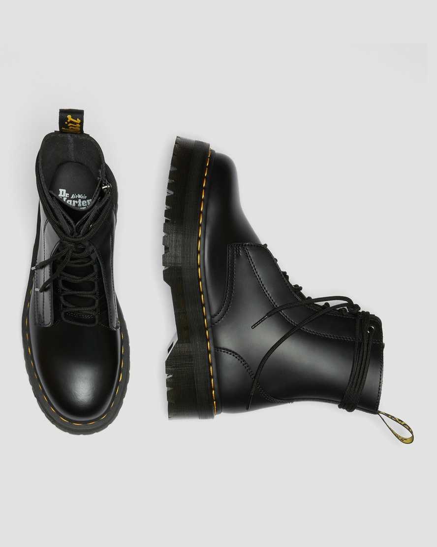 Women's Dr Martens Jarrick Smooth Leather Lace Up Boots Black Smooth Leather | 906YAKMVB