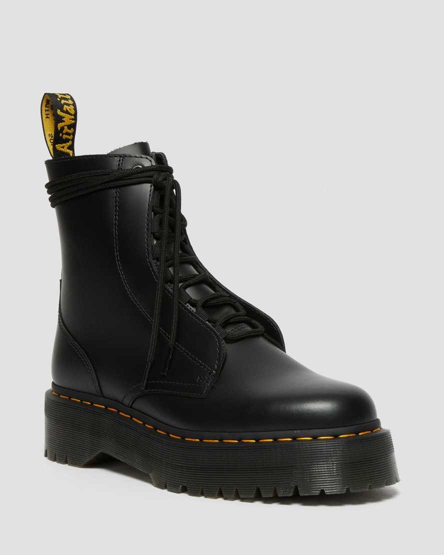 Women\'s Dr Martens Jarrick Smooth Leather Lace Up Boots Black Smooth Leather | 906YAKMVB