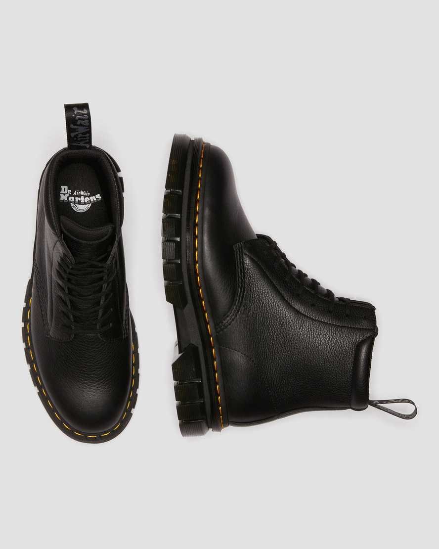 Women's Dr Martens Rikard Lunar Leather Lace Up Boots Black | 285KZNBIL