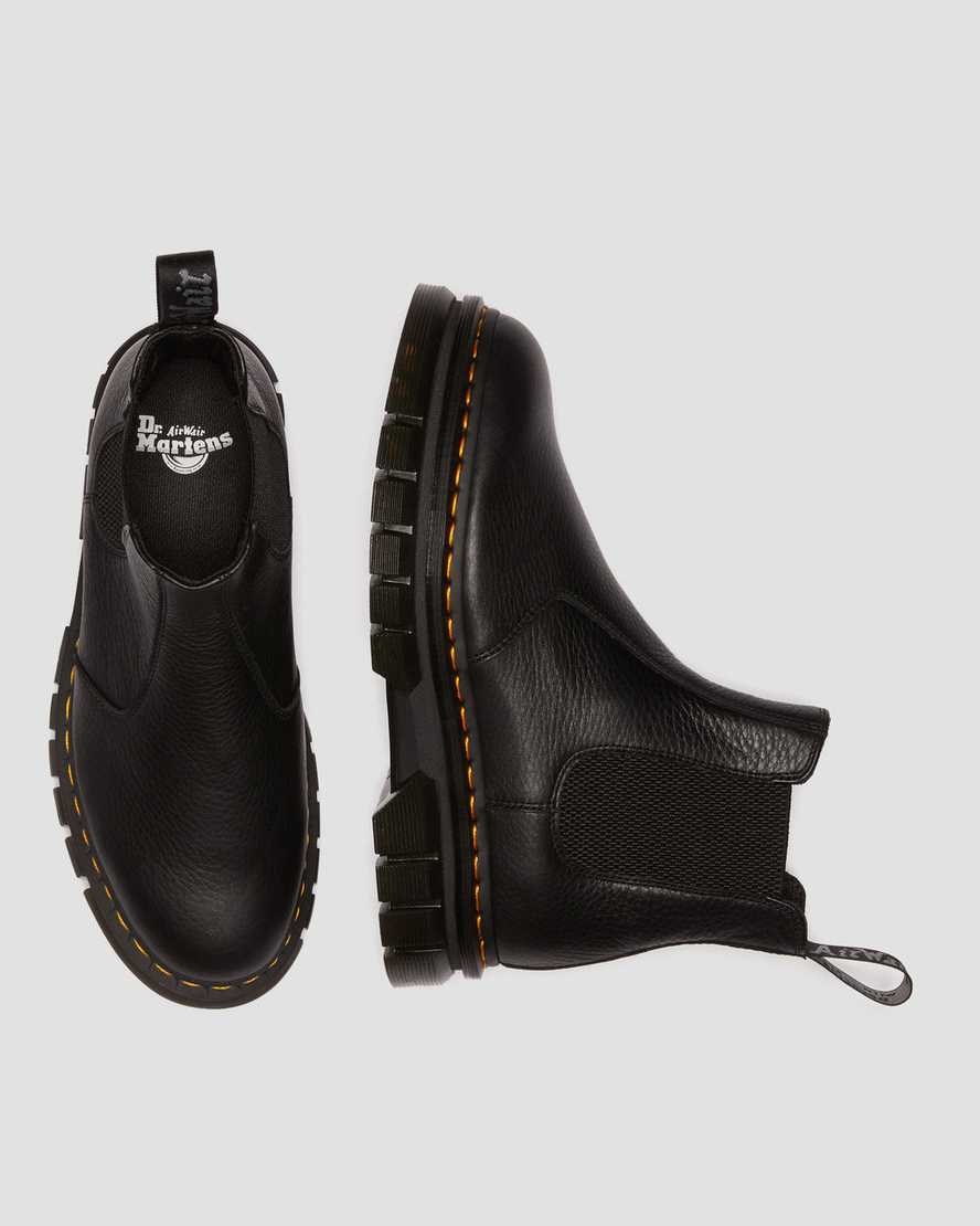 Women's Dr Martens Rikard Lunar Leather Chelsea Boots Black | 917BVNAUI