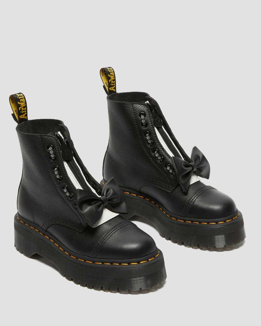 Women's Dr Martens Sinclair Lazy Oaf Leather Ankle Boots Black Pisa | 209BTPAFS