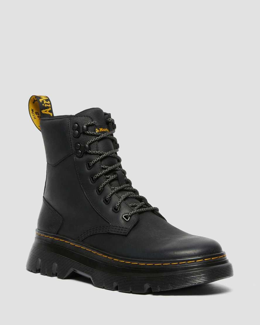 Women\'s Dr Martens Tarik Wyoming Leather Utility Ankle Boots Black Wyoming | 529GURLEY