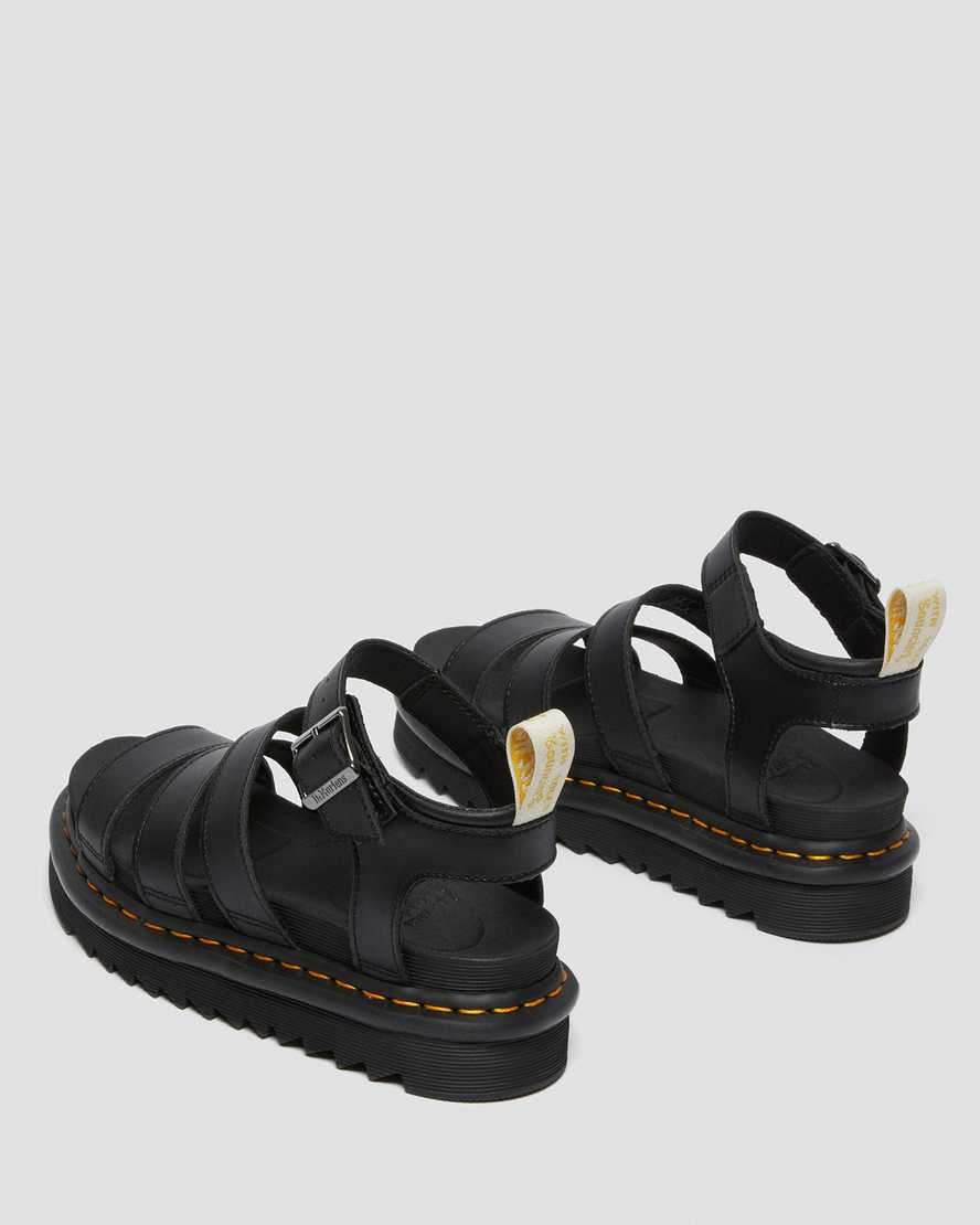 Women's Dr Martens Vegan Blaire Felix Gladiator Sandals Black Felix Rub Off | 032CTFBPG